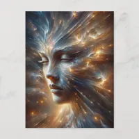 A Beautiful Goddess of the Stars Postcard