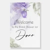 custom  Watercolor Floral Purple Foam Board