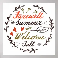 farewell summer welcome fall poster