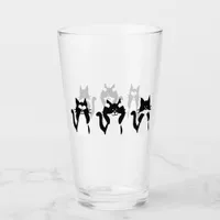 Black and White Cats | Three Wise Kitties Glass
