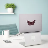 Burgundy Gothic Moth Sticker