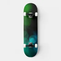 Blue and Green smoky Abstract Skateboard