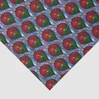 Christmas Ornament Red Green Blue Stained Glass  Tissue Paper