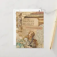 Ophelia Mixed Media Collage Postcard