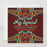 Bohemian Diva Special Event Party Invitation