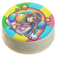 Anime Girl Colorful Pop Art Birthday  Chocolate Covered Oreo