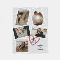 Our Love Story Personalised Valentines Photo Fleece Blanket