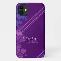 Modern Purple Grunge iPhone 11 Case