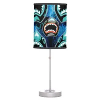 Skark Mania Funny Cartoon Illustration Table Lamp