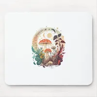 Aesthetic Goblincore And Cottagecore Mushroom Tren Mouse Pad