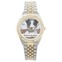 Custom photo memorial dog pet watch