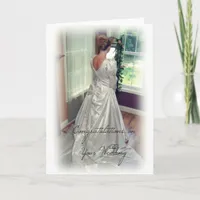 Congratulations On Your Wedding, Bride's Back Card