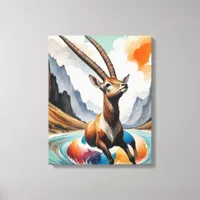 Oryx enjoys Float Trip Canvas Print