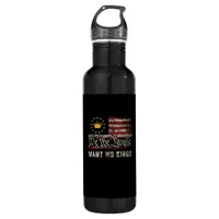 Patriotic Politics Protest No Kings In America Stainless Steel Water Bottle