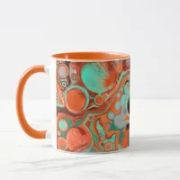 Orange Brown Abstract Art modern Coffee Mug