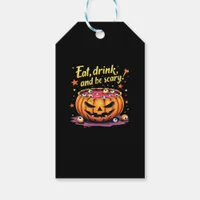 Eat, Drink, and Be Scary Scary Movie Night Hallowe Gift Tags