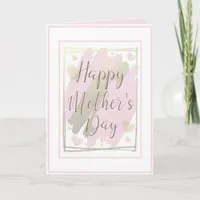 Elegant Pink and Gold Mother's Day Card