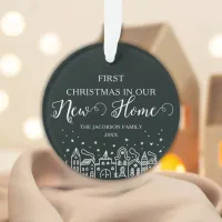 Eternal Home Glow - Olive Green First Christmas  Ornament