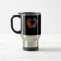 Hands Heart With Eritrean Flag Travel Mug