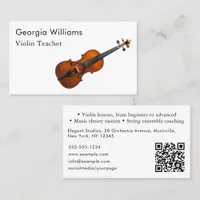Violin Teacher Musical Instrument Instructor Business Card