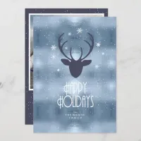 Deer Antlers Arrows Christmas Photo Blue ID861 Announcement