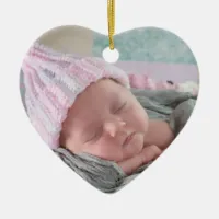 Baby's First Christmas Newborn Photo Keepsake Ceramic Ornament