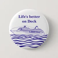 Sea legs boat cruise ship sailor sailing button