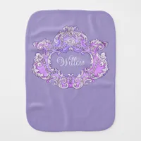 Romantic,Feminine,Personalized  Baby Burp Cloth