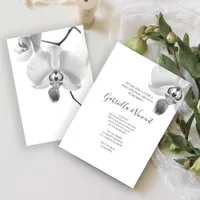 Black and White Orchids Post Wedding Brunch Invitation