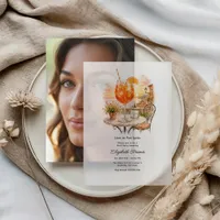 Love at First Spritz Italian Amalfi Bachelorette  Vellum Invitations