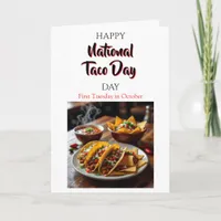 Happy National Taco Day! First Tuesday in October Card