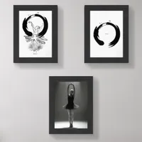 Ballet Enso Trio Print Set, Elevé, Enso, and Photo Wall Art Sets