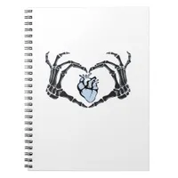 Skeleton Heart Hands Classic Design For Halloween Notebook