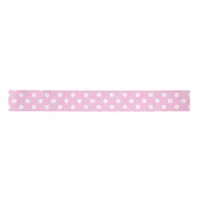 Cute Classic Pink and White Polka Dot Satin Ribbon