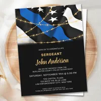 Police Officer Retirement Law Enforcement Party Invitation Postcard
