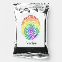 Rainbow Fingerprint Monogram Coffee Drink Mix