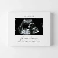 Ultrasound Gift for Grandma New Baby Announcement Faux Canvas Print