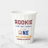 Rookie of the Year 1st Birthday Baseball  Paper Cups