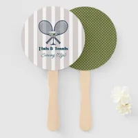 Tinis & Tennis Country Club Preppy Party Hand Fan