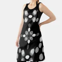 Abstract Monochrome Bokeh Dots Pattern Apron