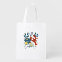 Tis The Season Christmas Quote Grocery Bag