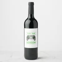 Tis The Season Video Games Christmas Xmas Gamer Wine Label