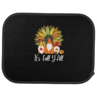 Fall Gnomes With Autumn Pumpkin It’s Fall Y’all Car Floor Mat