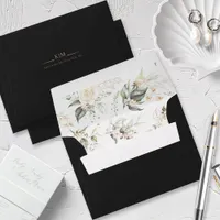 Wedding Ebony Pearl Floral Elegance ID989 Envelope