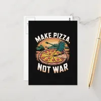 Make Pizza Not War Postcard