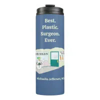 Funny Ms Frosty at plastic surgeon cartoon Thermal Tumbler