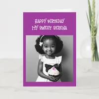 Coloring Page | Little Girl of Color Birthday Card