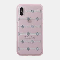 Chic Girly Diamond Elegant Rhinestone Pearl Speck iPhone XS Case