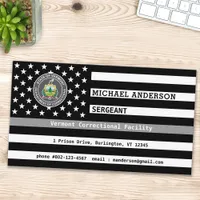 Correctional Officer Logo Custom Law Enforcement  Business Card