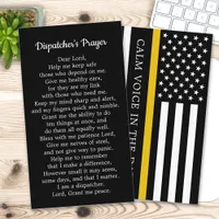 Thin Gold Line 911 Dispatcher  Prayer Bulk Busines Business Card